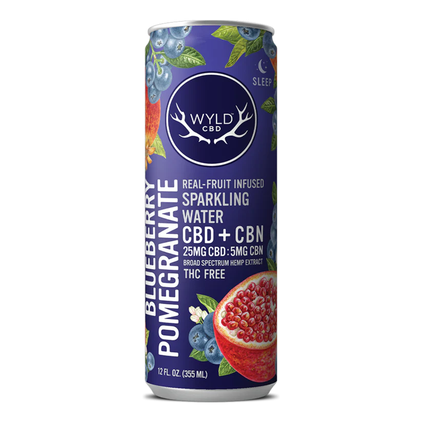 Blueberry Pomegranate CBD:CBN Sparkling Water | CBD-Only